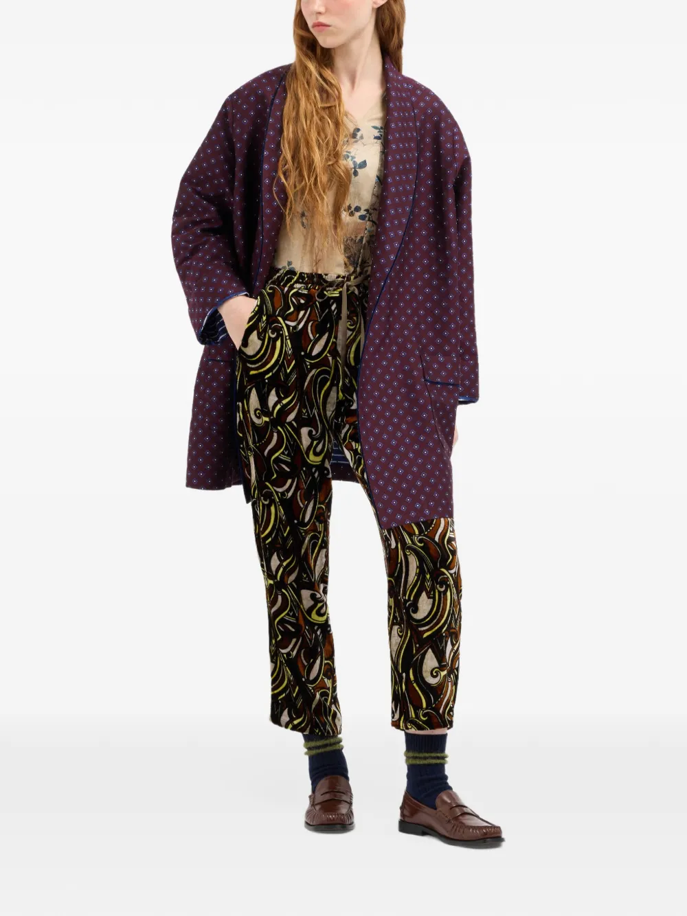 Pierre-Louis Mascia Kanada broek met wervel-patroon Bruin