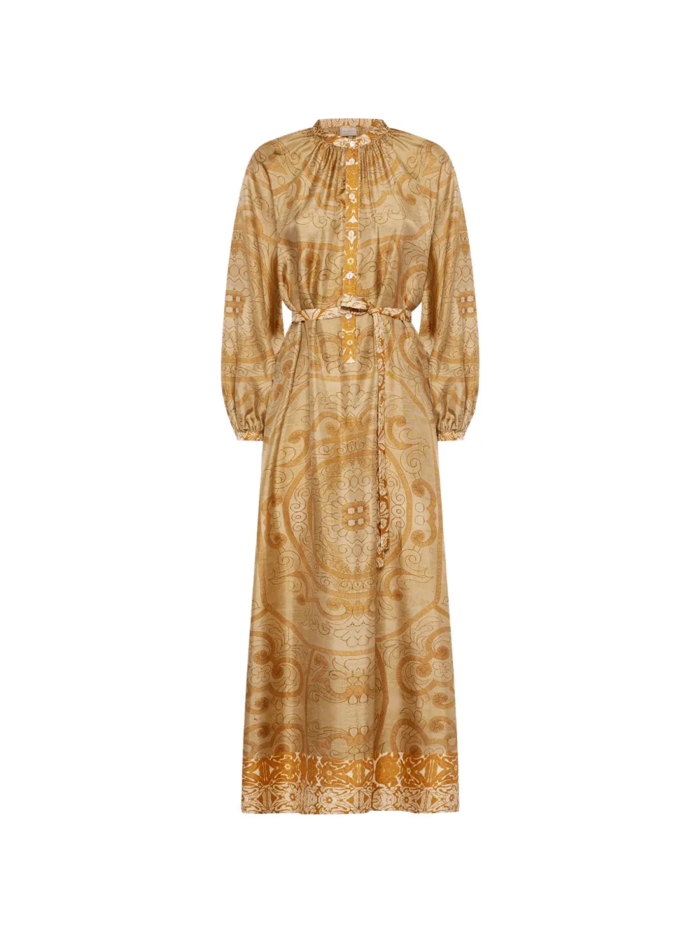 Pierre-Louis Mascia Aloe paisley-print maxi dress - Tons neutres