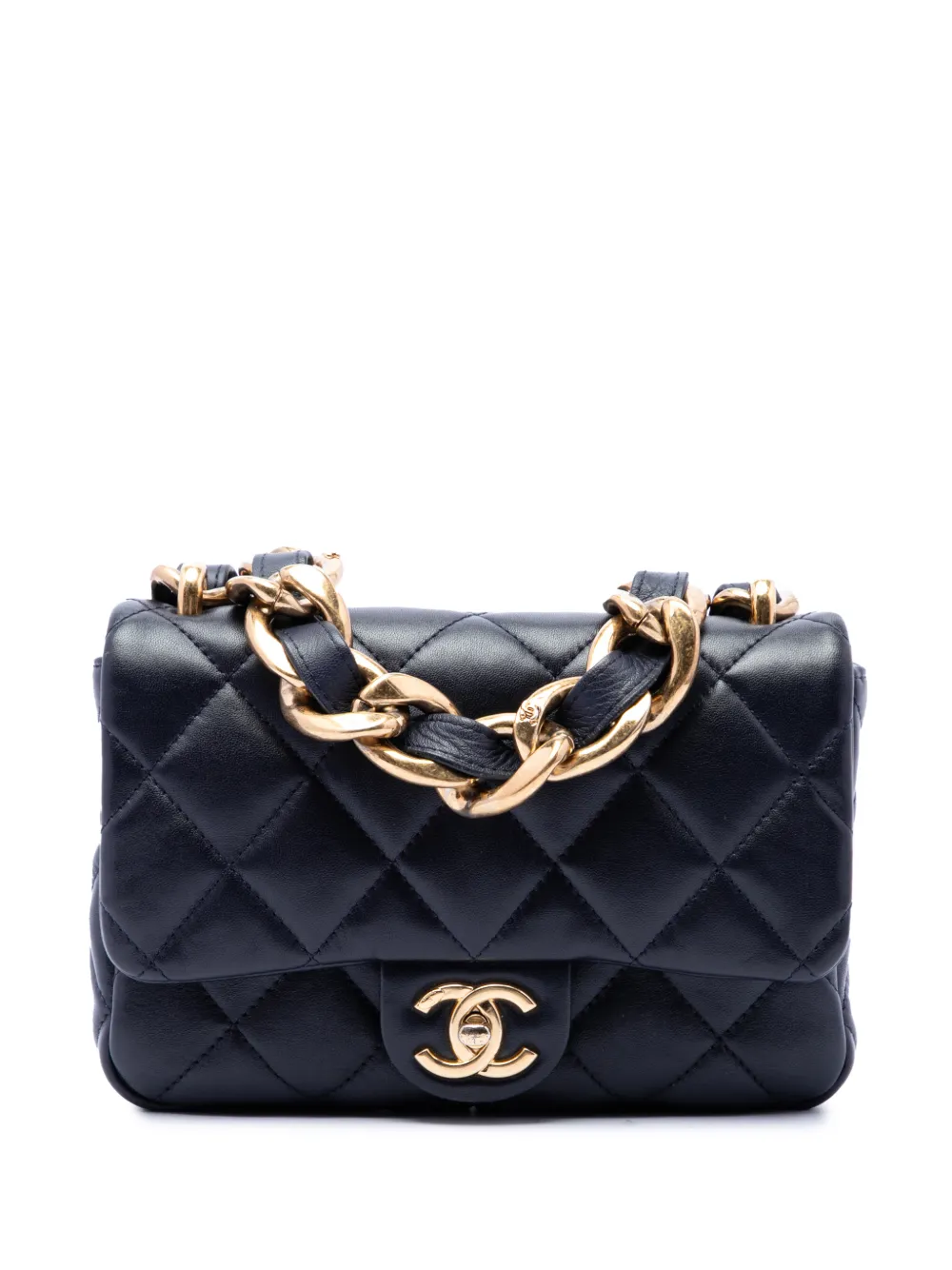 CHANEL Pre-Owned 2021-2026 Small Quilted Lambskin Funky Town Flap shoulder bag - Blu