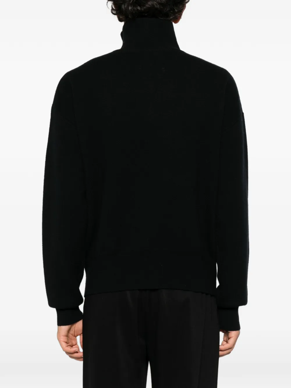 extreme cashmere high-neck zip-up cardigan Zwart