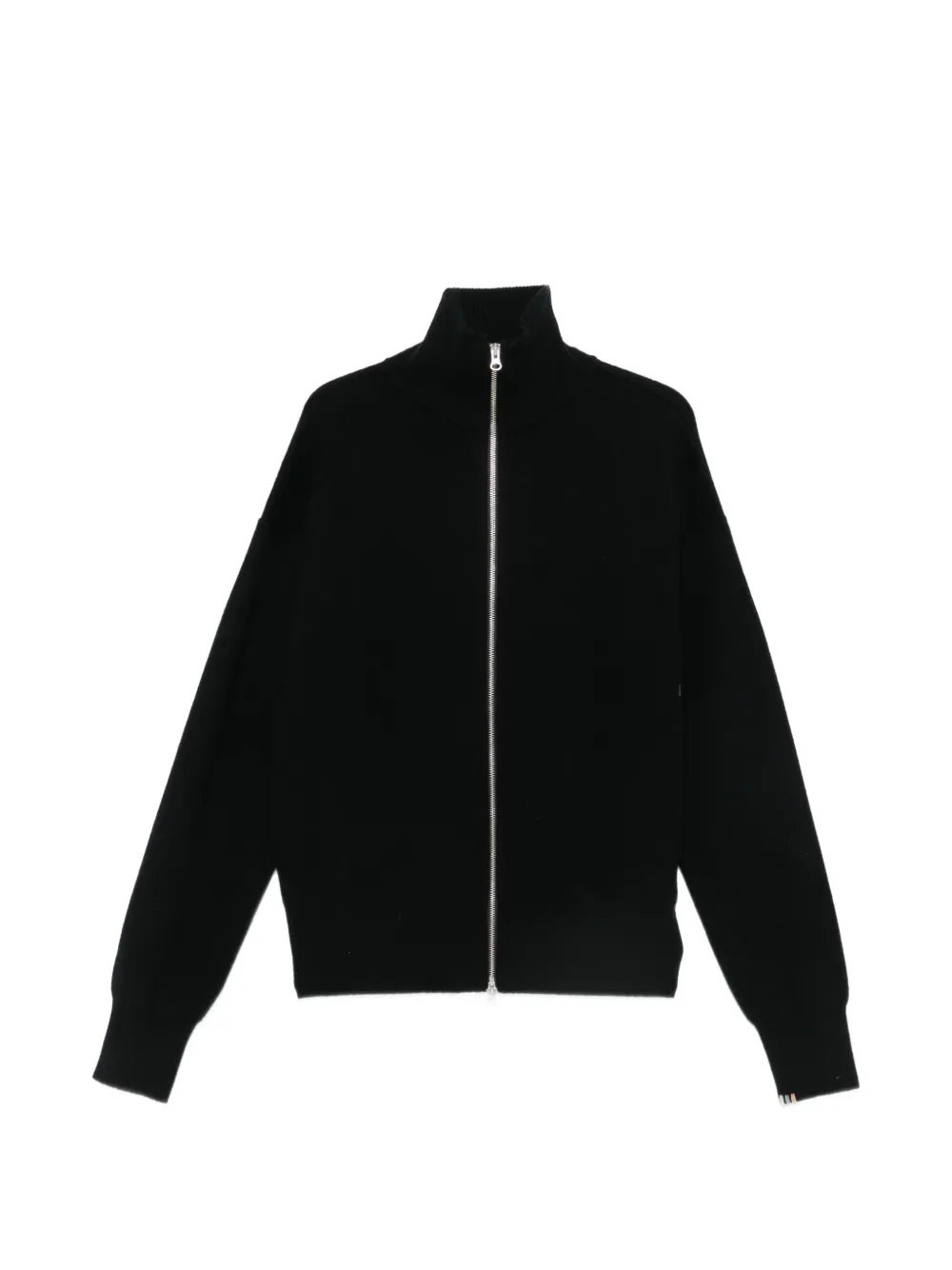 Extreme cashmere high-neck zip-up cardigan Zwart