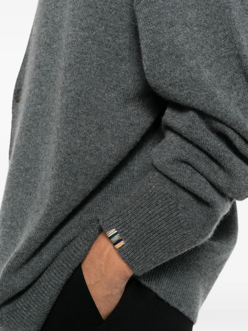 extreme cashmere V-neck knitted cardigan Grijs