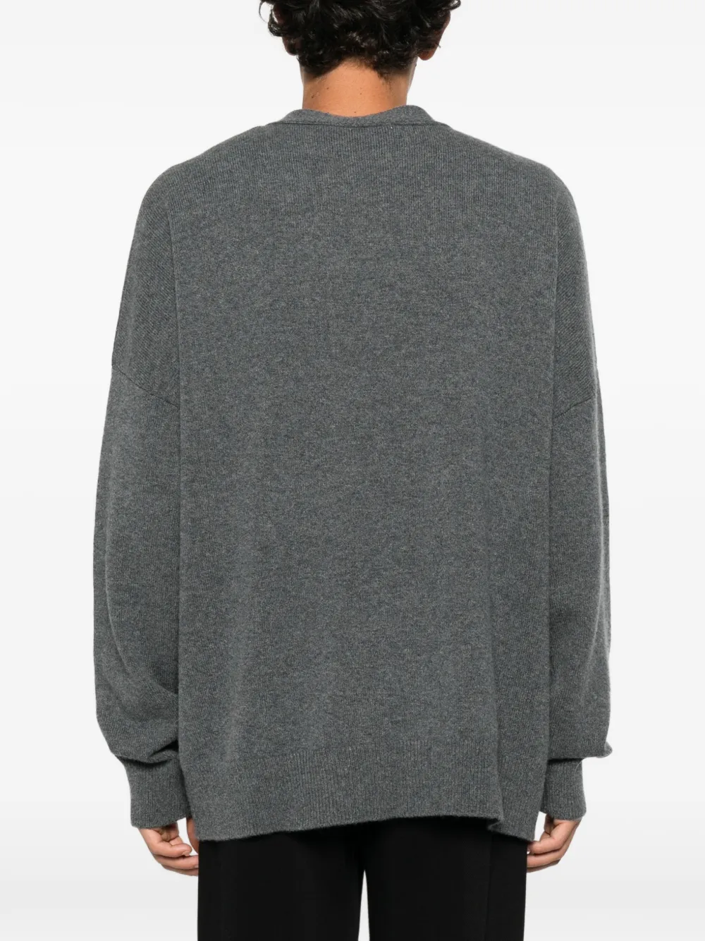 extreme cashmere V-neck knitted cardigan Grijs