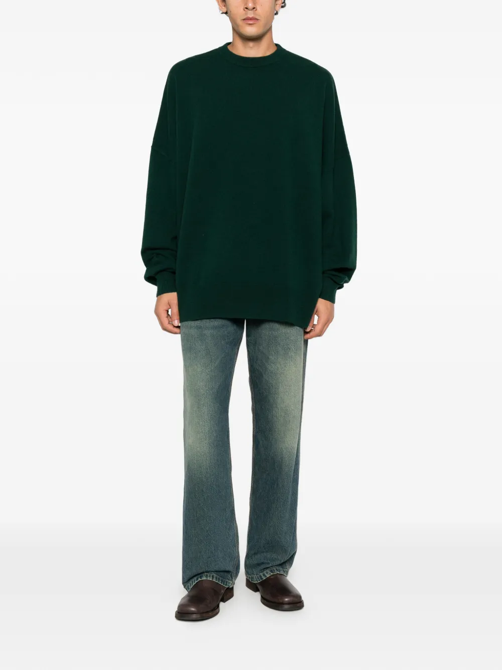 extreme cashmere Juna crew-neck sweater Groen