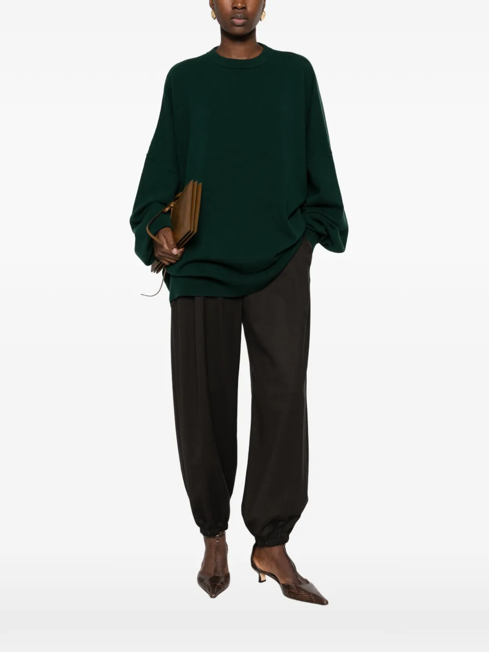 extreme cashmere Juna crew-neck sweater Groen