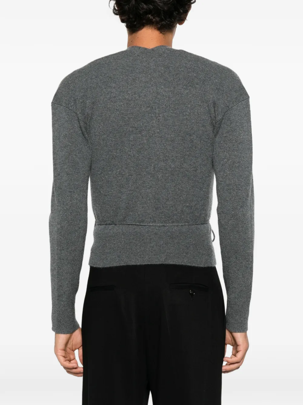 extreme cashmere wrap cardigan Grijs