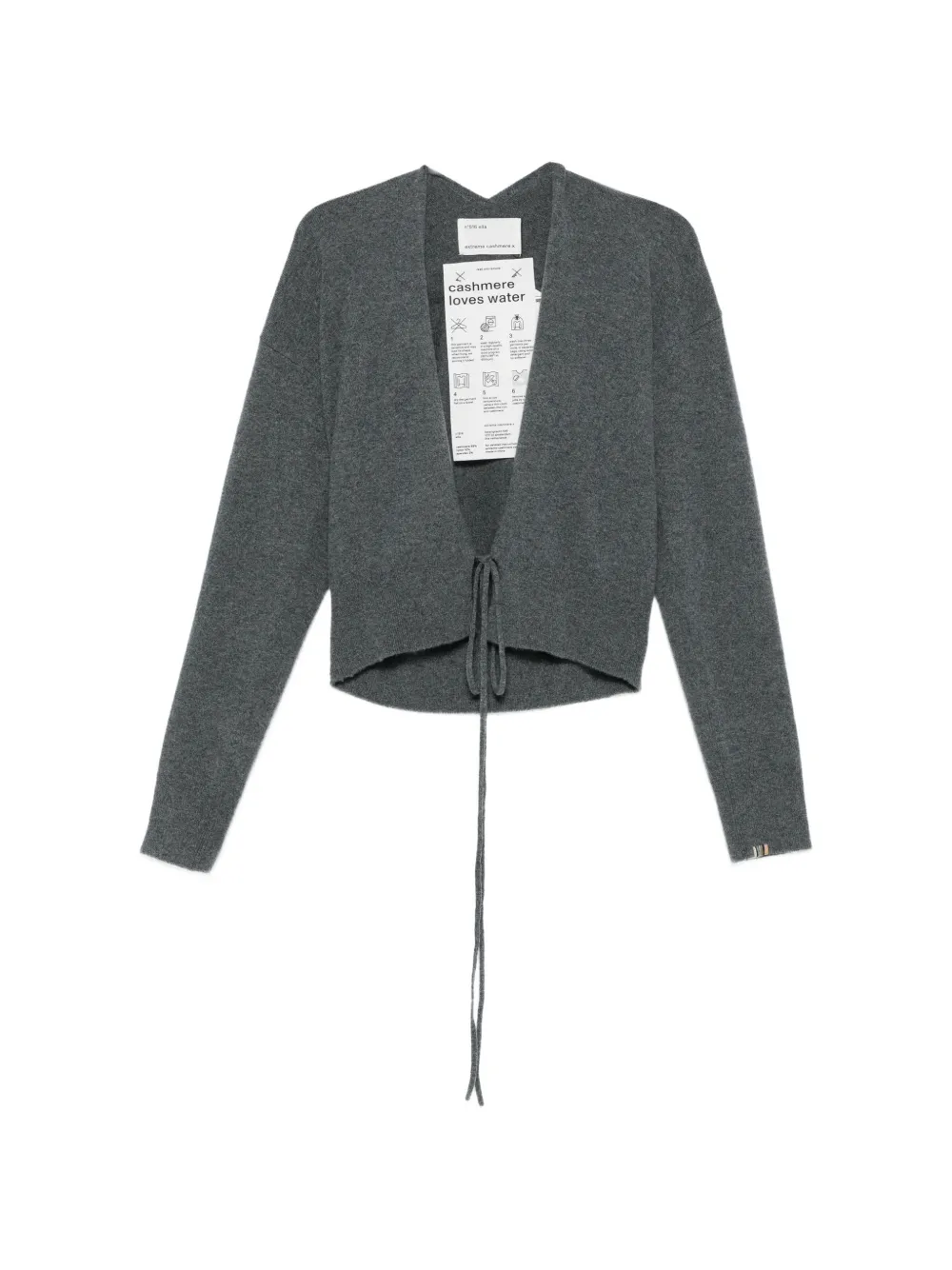 Extreme cashmere wrap cardigan Grijs
