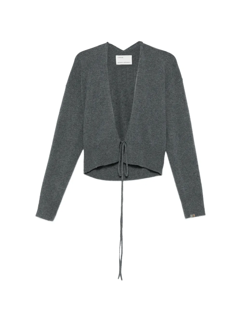 Extreme cashmere wrap cardigan Grijs