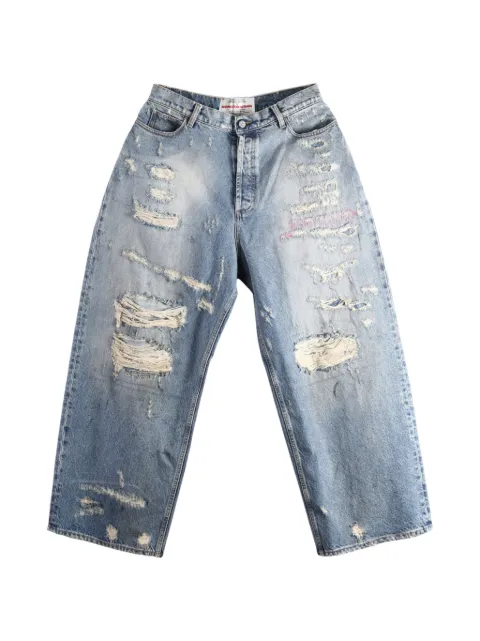 RRR123 distressed wide-leg jeans