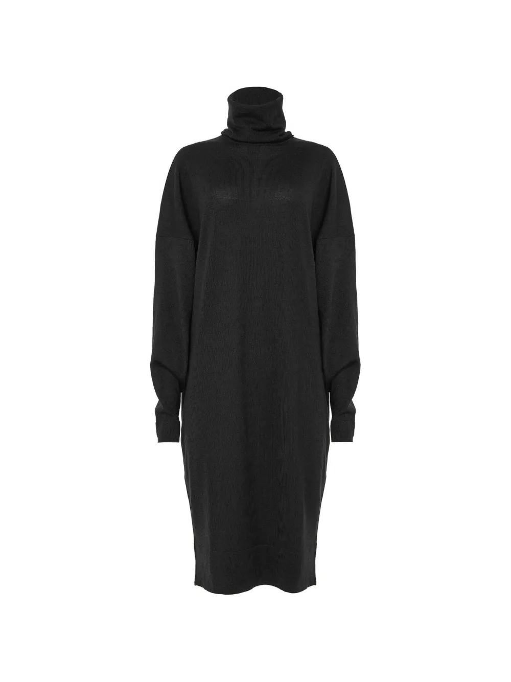 Wolford midi-jurk van merinowol met col Zwart
