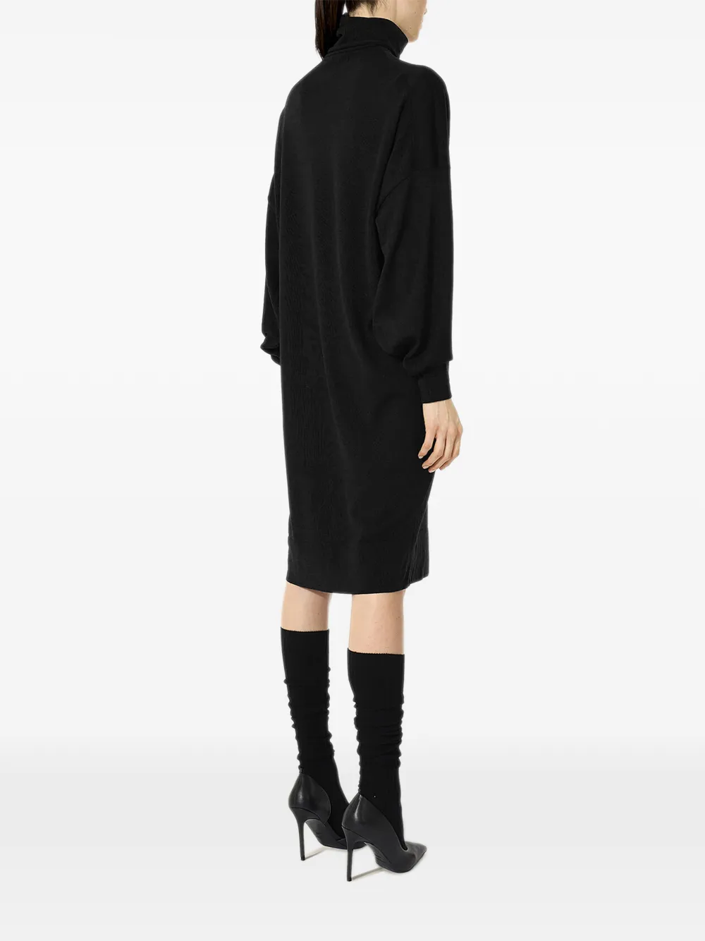 Wolford midi-jurk van merinowol met col Zwart
