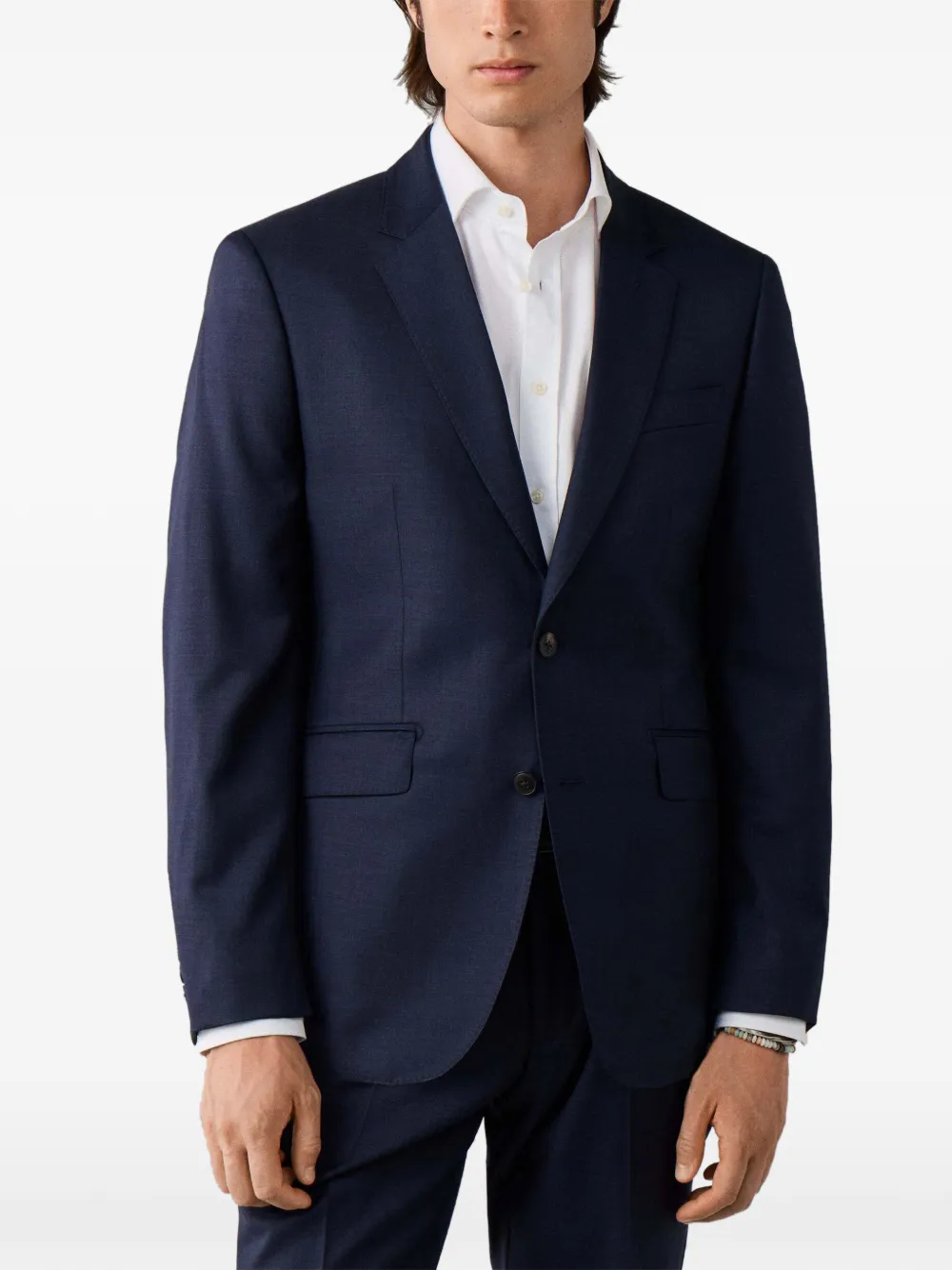Hackett London Belgravia wollen blazer Blauw