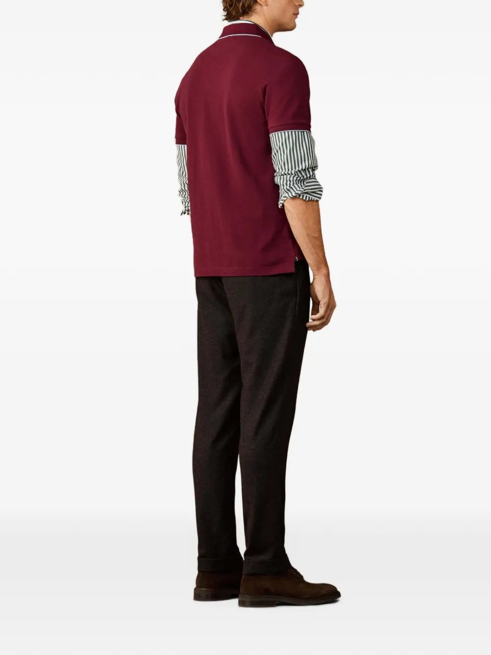 Hackett London Poloshirt met geborduurd logo Rood