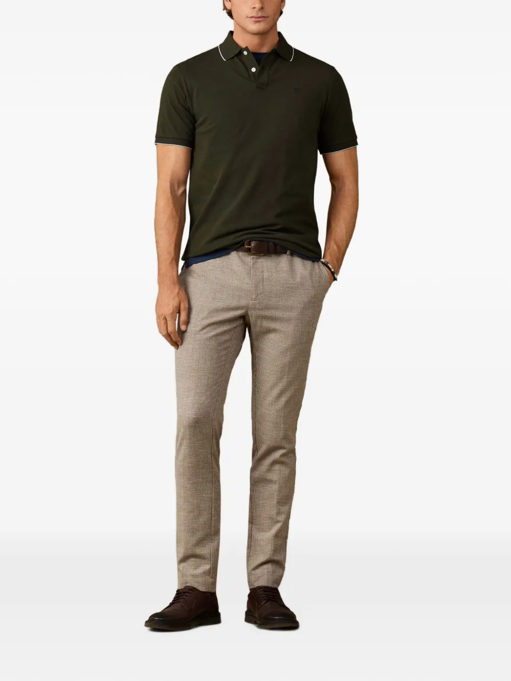 Hackett London Heritage poloshirt met contrasterende afwerking Groen