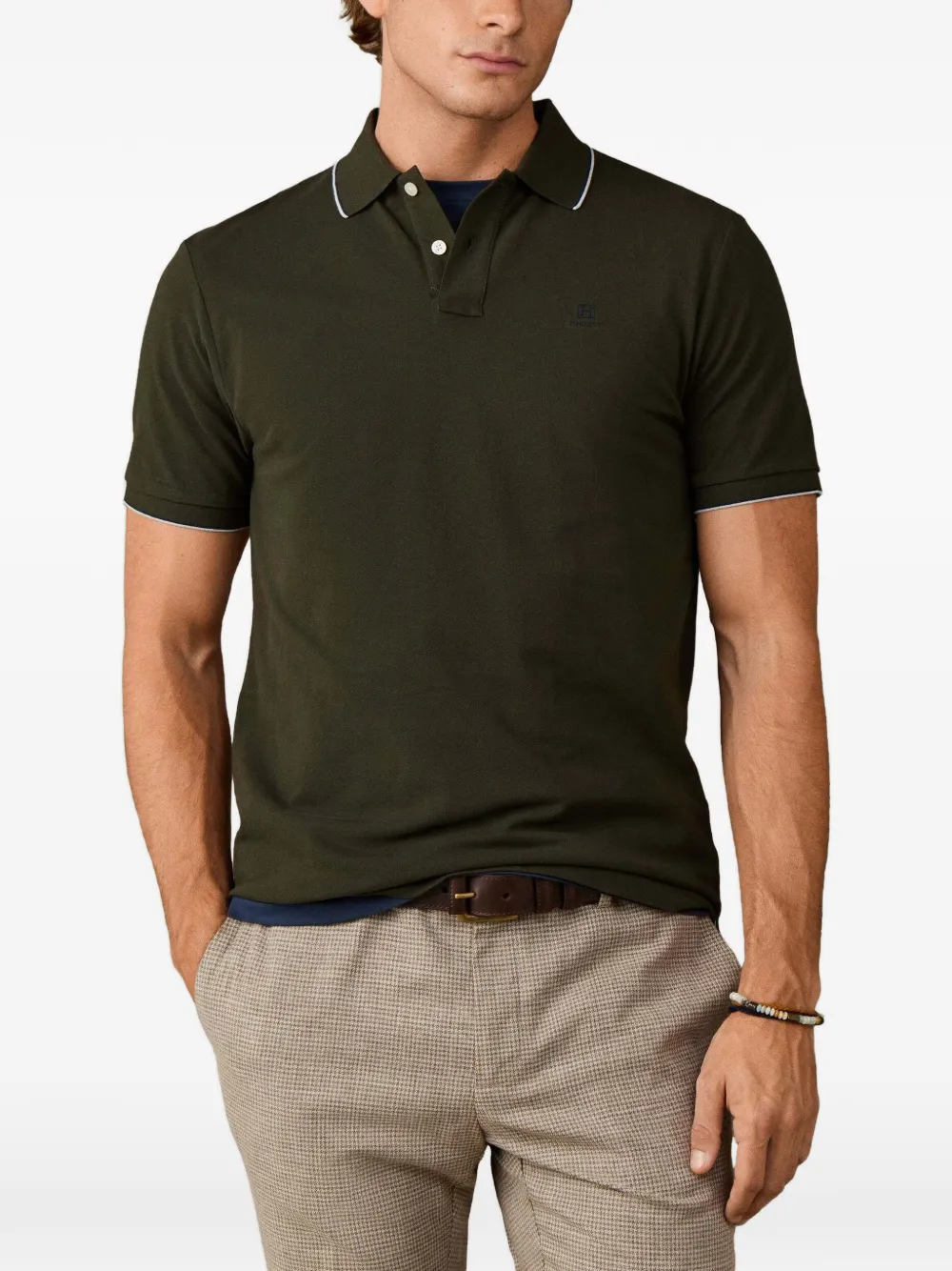 Hackett London Heritage poloshirt met contrasterende afwerking Groen