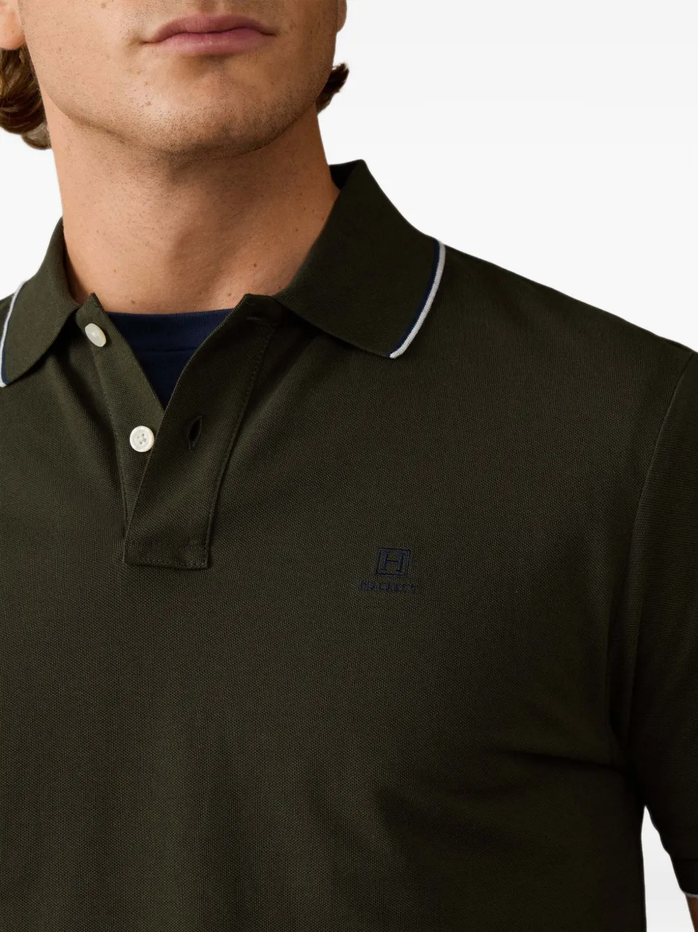 Hackett London Heritage poloshirt met contrasterende afwerking Groen