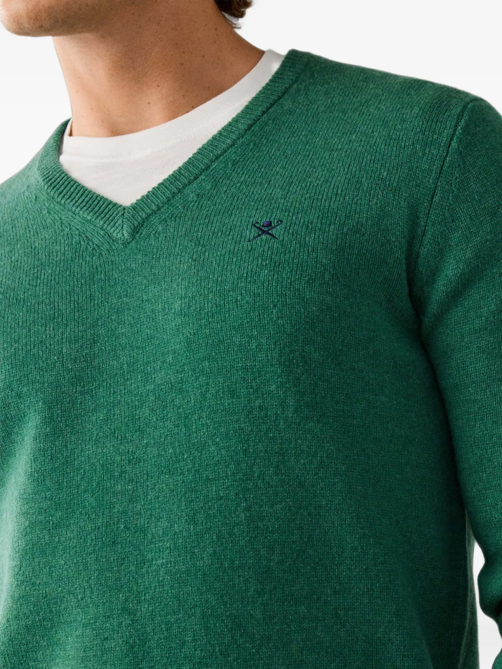 Hackett London Sweater met V-hals Groen