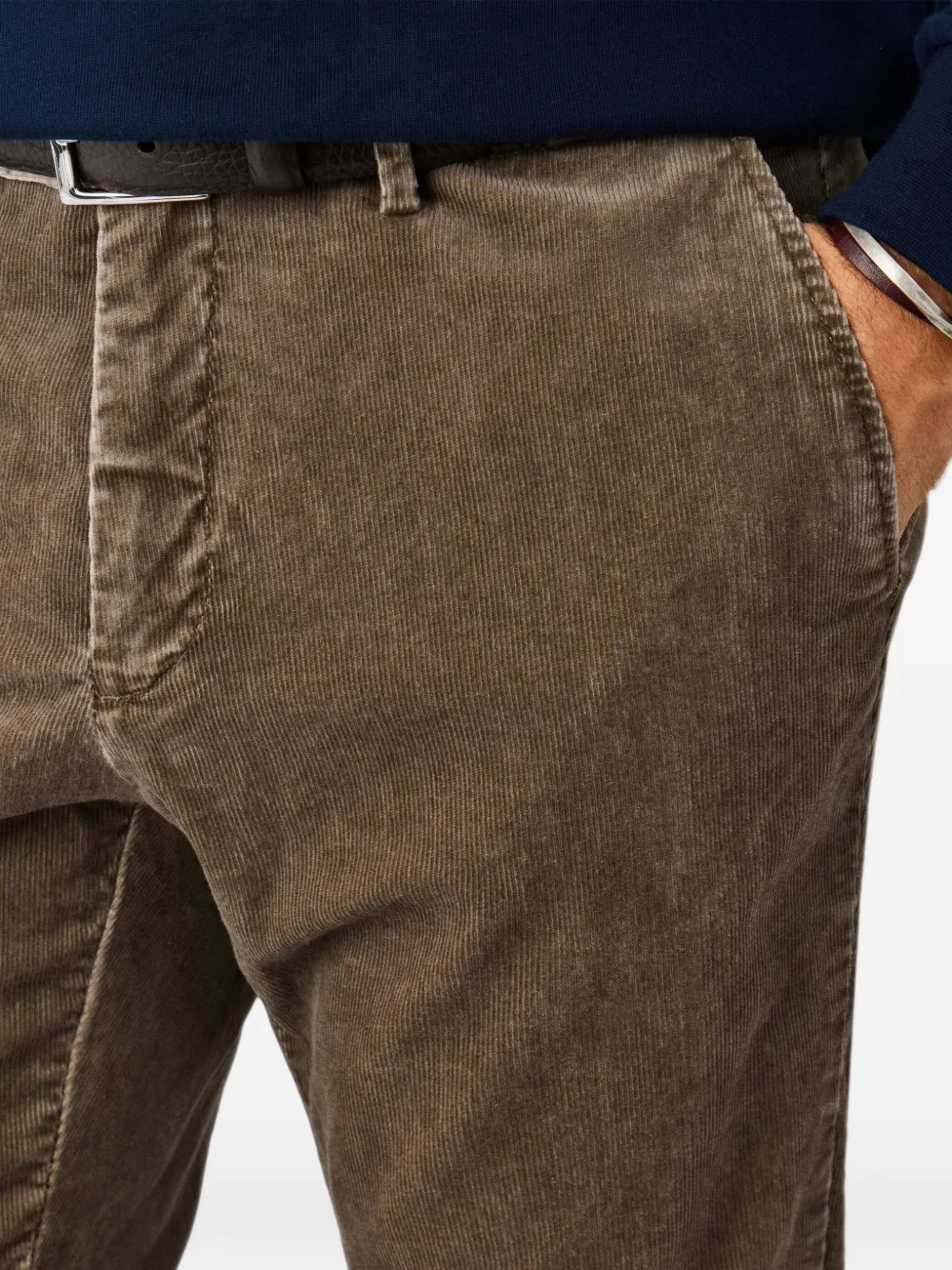 Hackett London Kensington ribfluwelen broek Bruin
