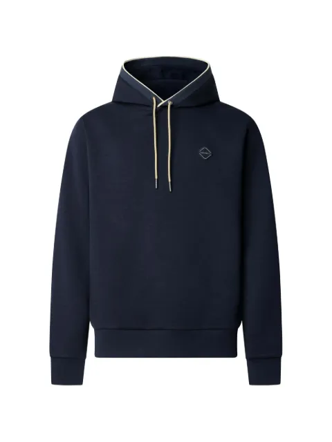 Hackett London piping-detail logo-patch hoodie