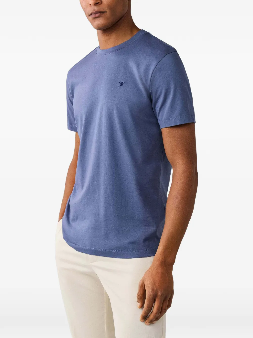 Hackett London T-shirt met geborduurd logo Blauw