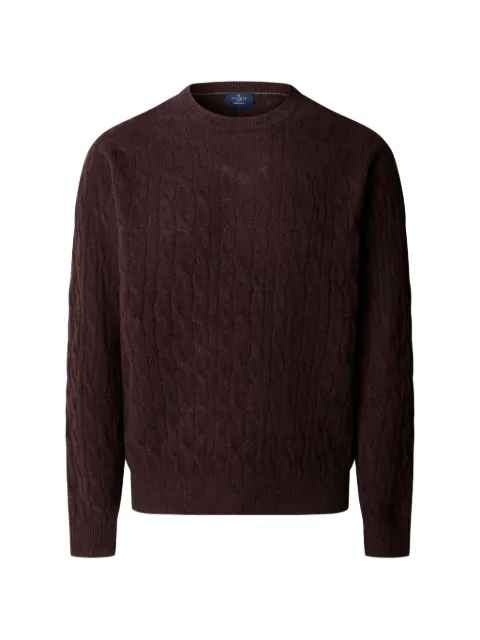 Hackett London cable-knit crew-neck sweater