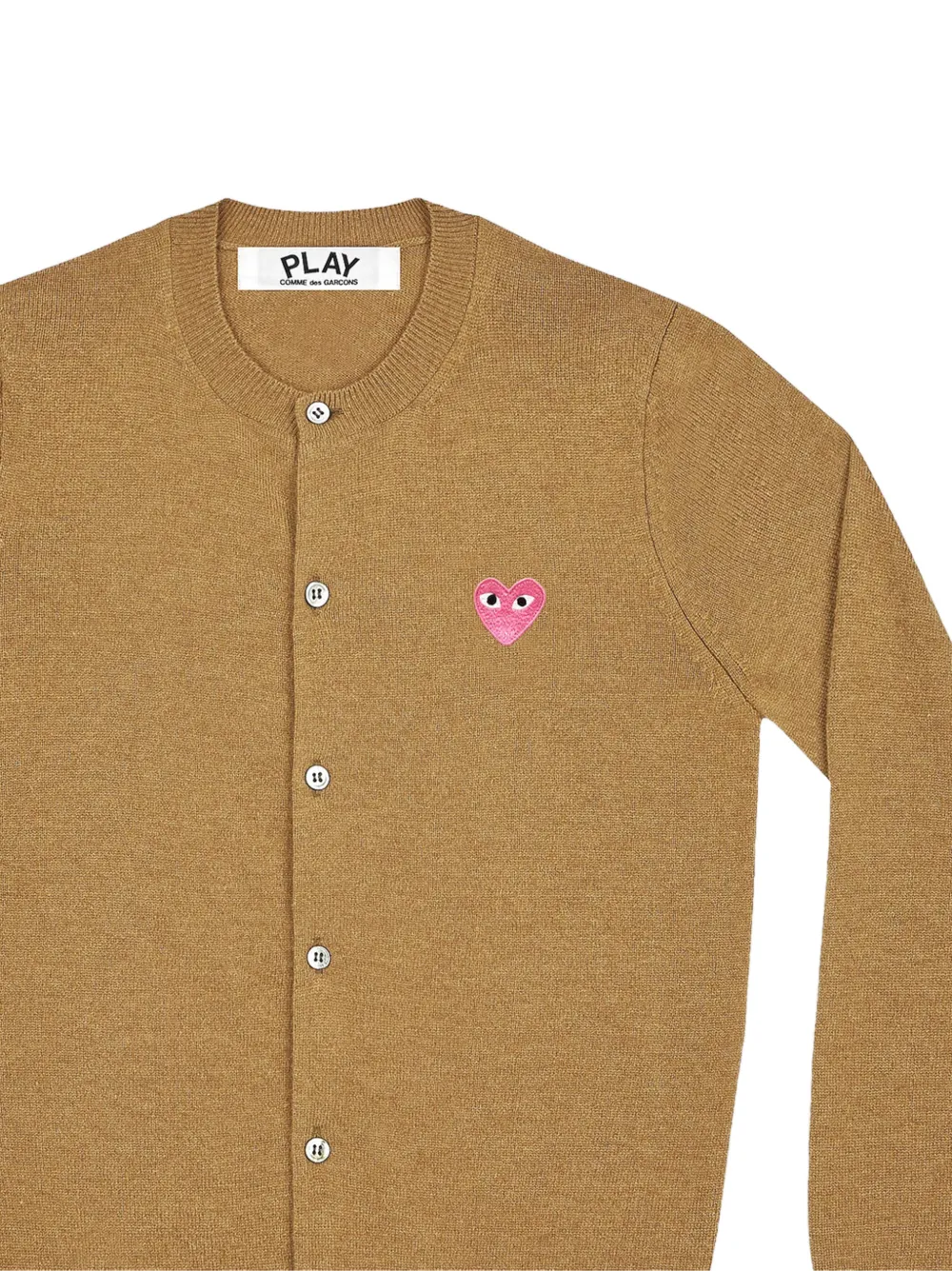 Comme Des Garçons Play vest met hartpatch Beige