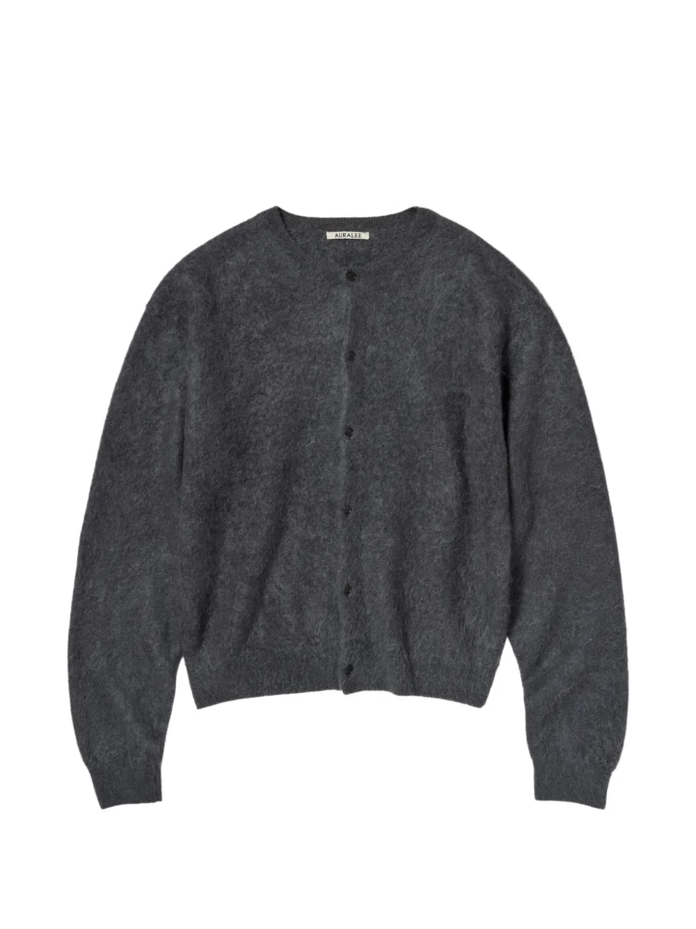 Auralee Garment-dyed Cardigan In Blue