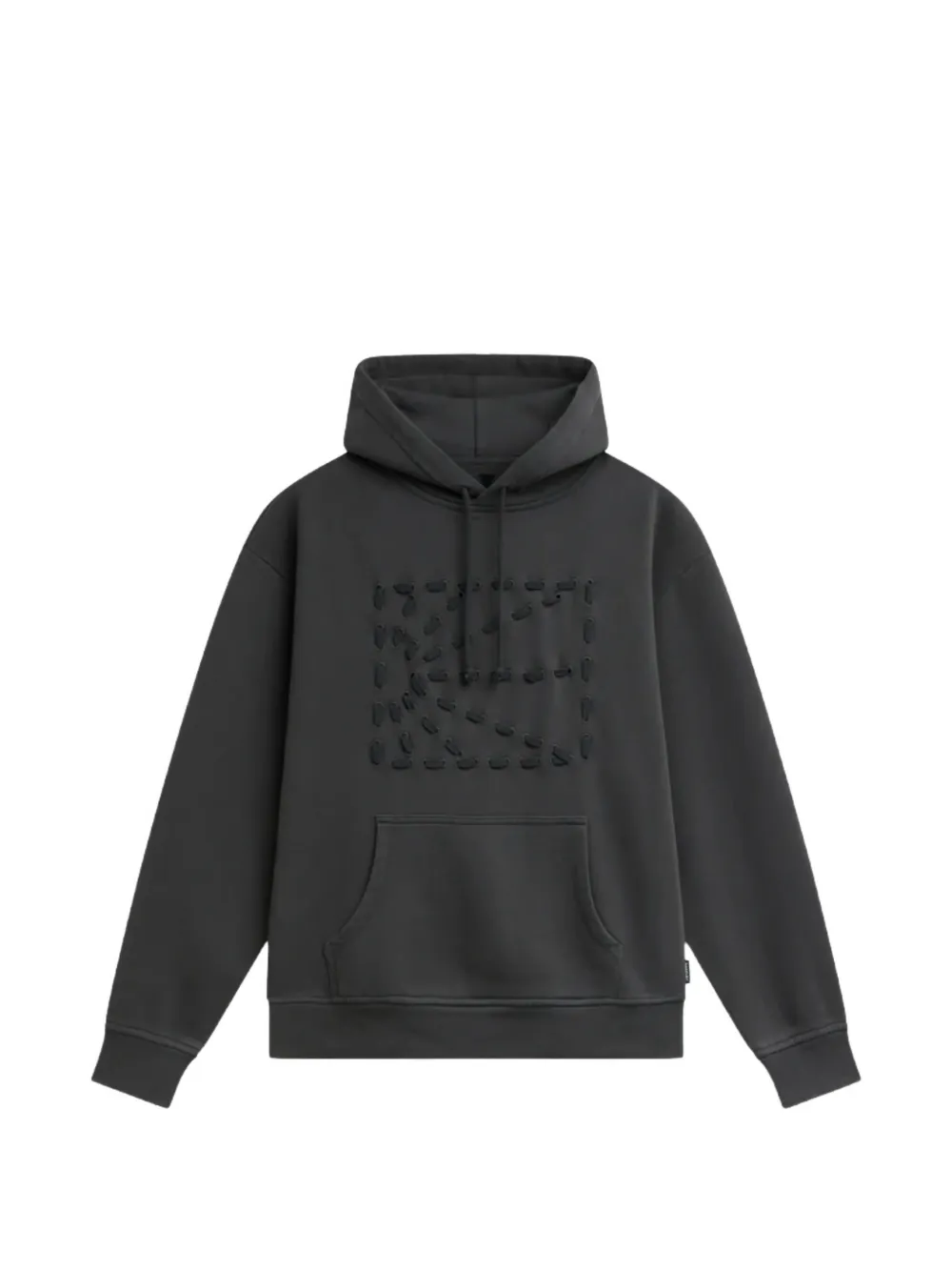 RASSVET Hoodie met geweven logo Grijs