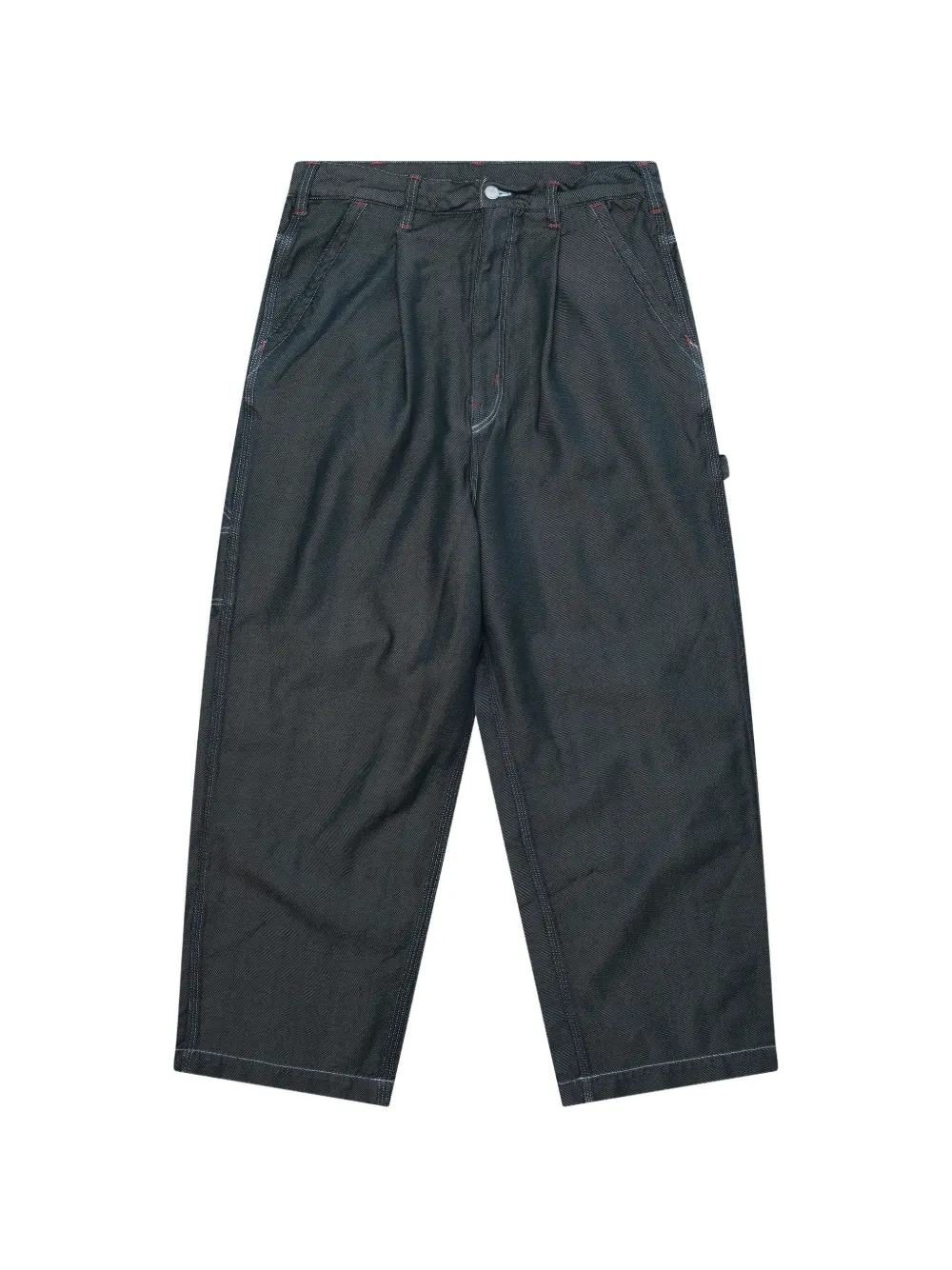 Comme des Garçons Homme garment-dyed pleated trousers Zwart
