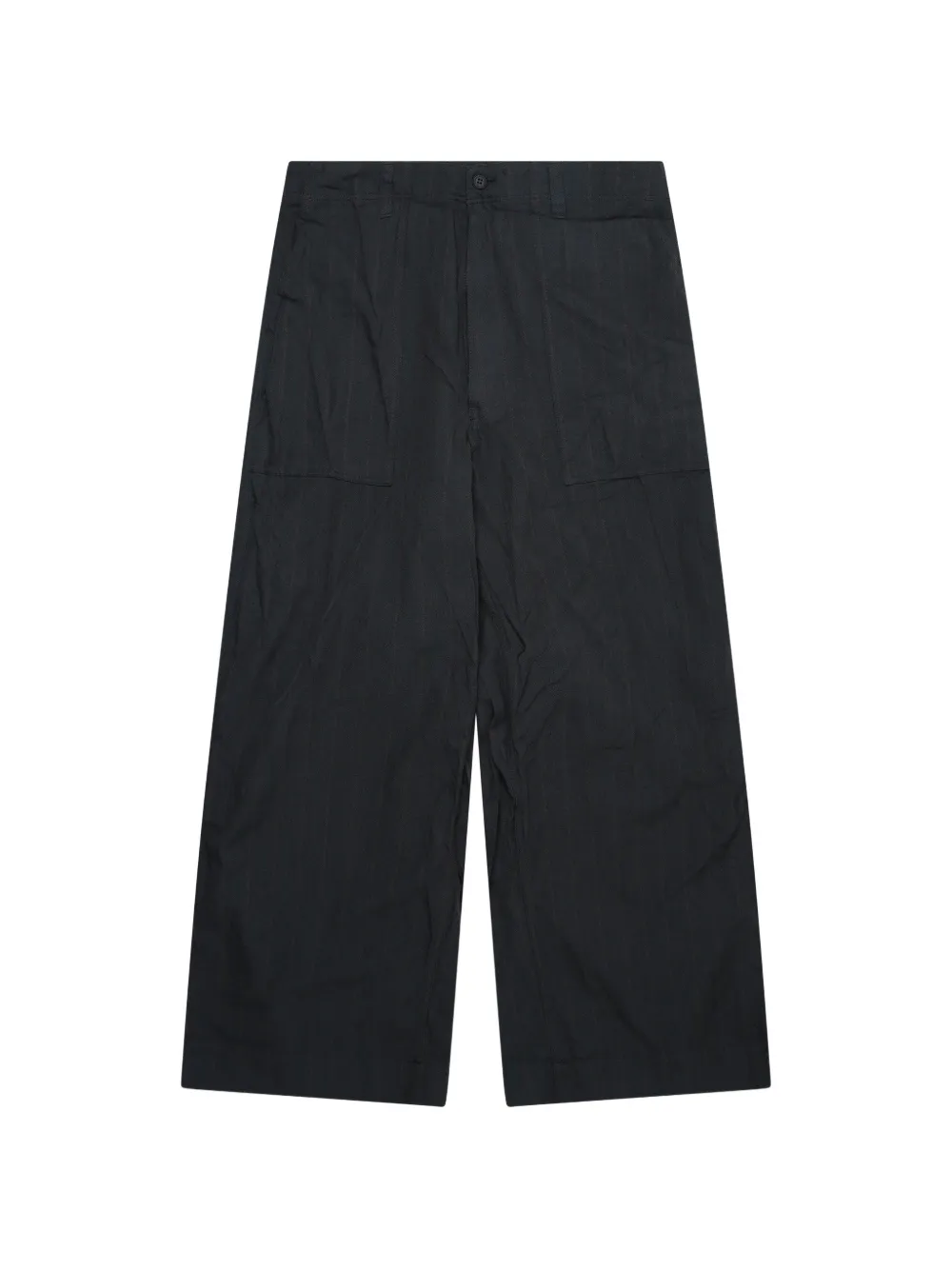 Comme des Garçons Homme herringbone stripe garment-treated trousers Zwart