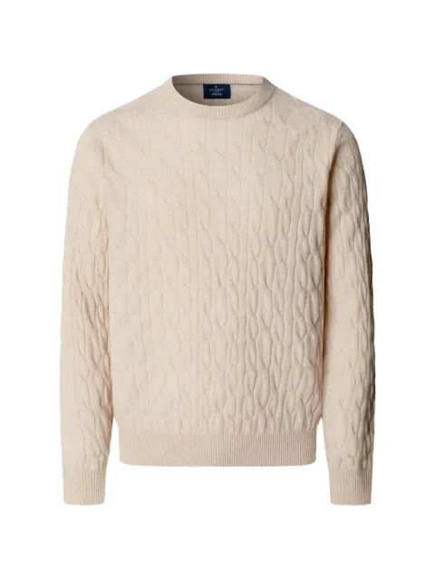 Hackett London cable-knit crew-neck sweater