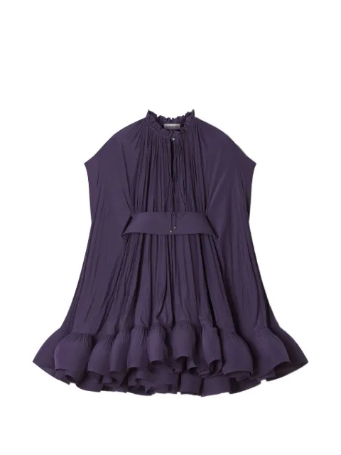 Lanvin pleated ruffled mini dress