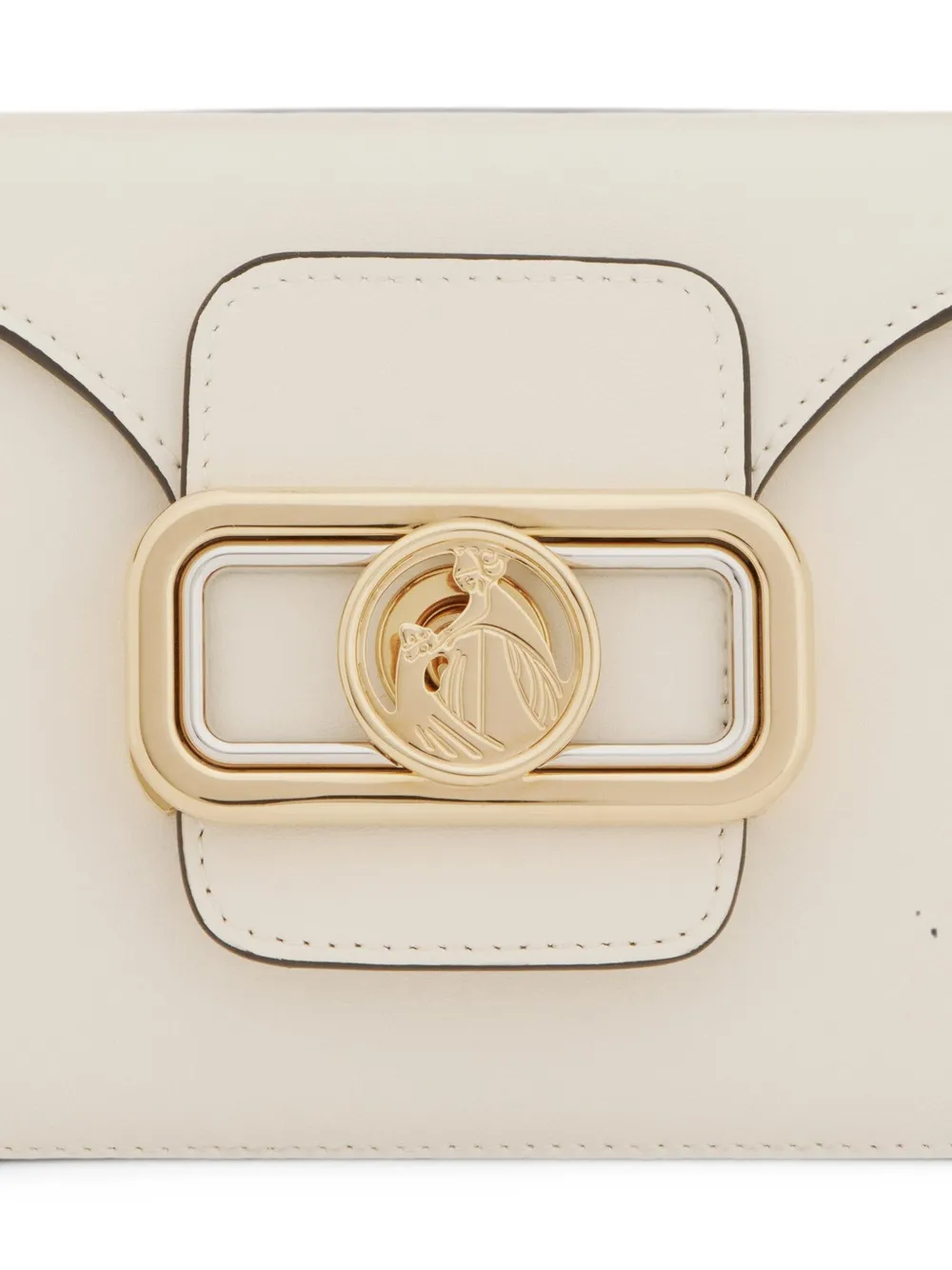 Lanvin Pencil Cat leren clutch Beige