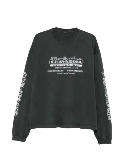 Willy Chavarria LS Buffalo graphic-print long-sleeve t-shirt