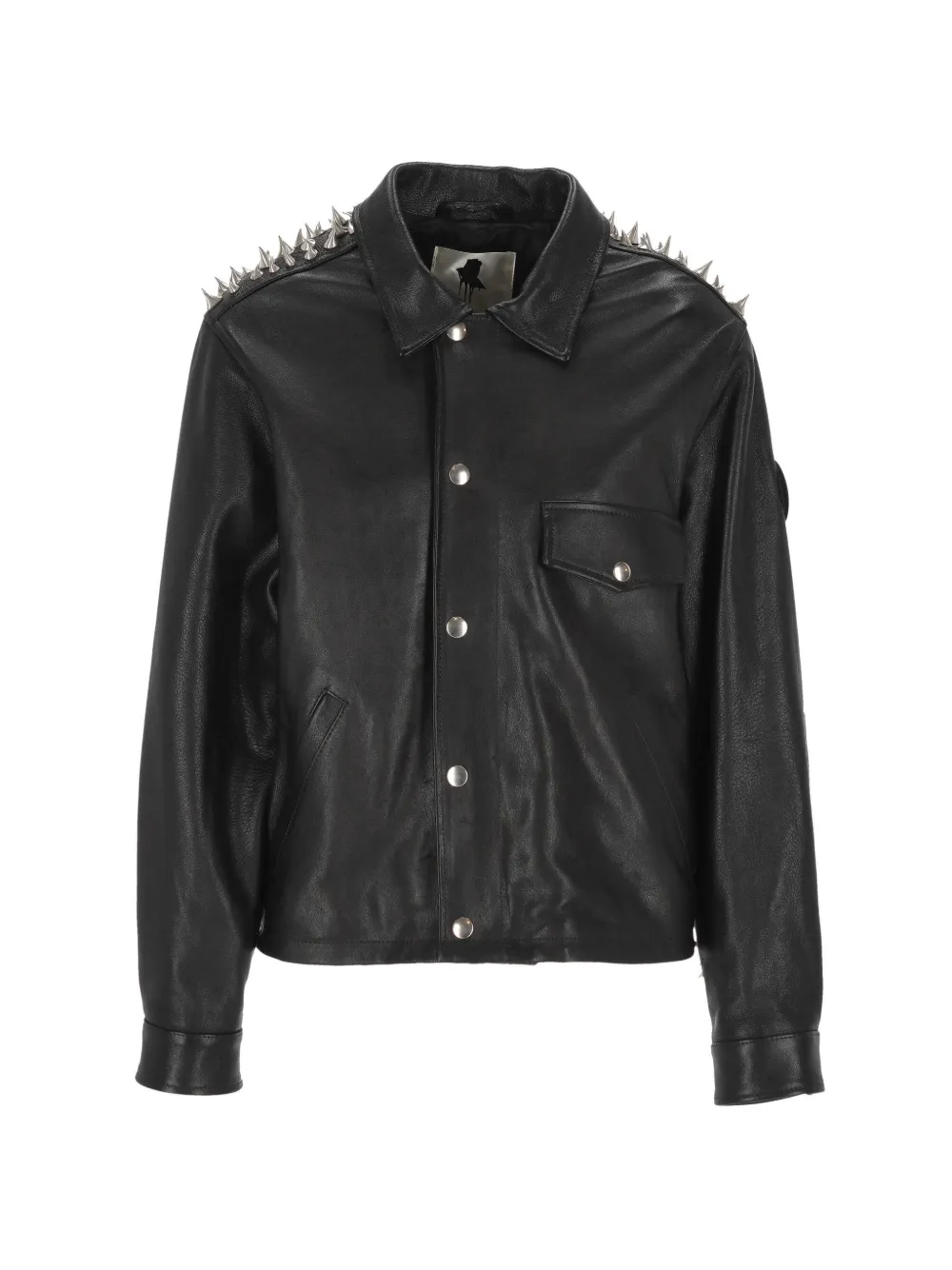 The Erose Francis spiked leather jacket - Schwarz