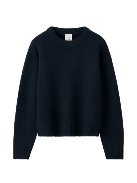 Almada Label Cru Pullover mit Rundhalsausschnitt und überschnittenen Schultern