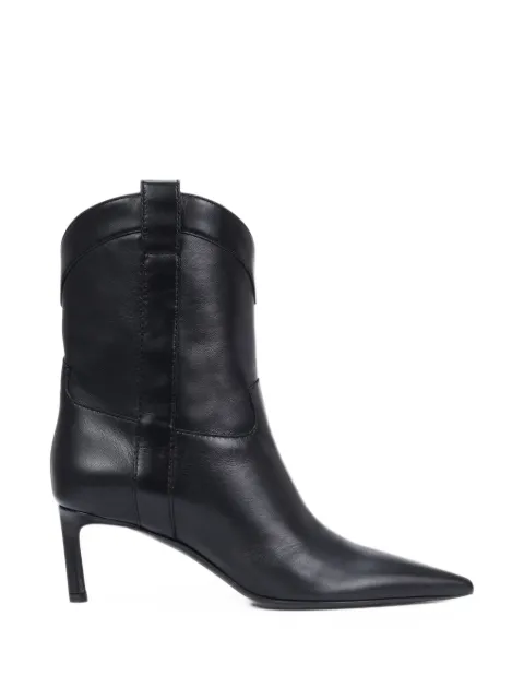 Sergio Rossi pointed-toe leather ankle boots