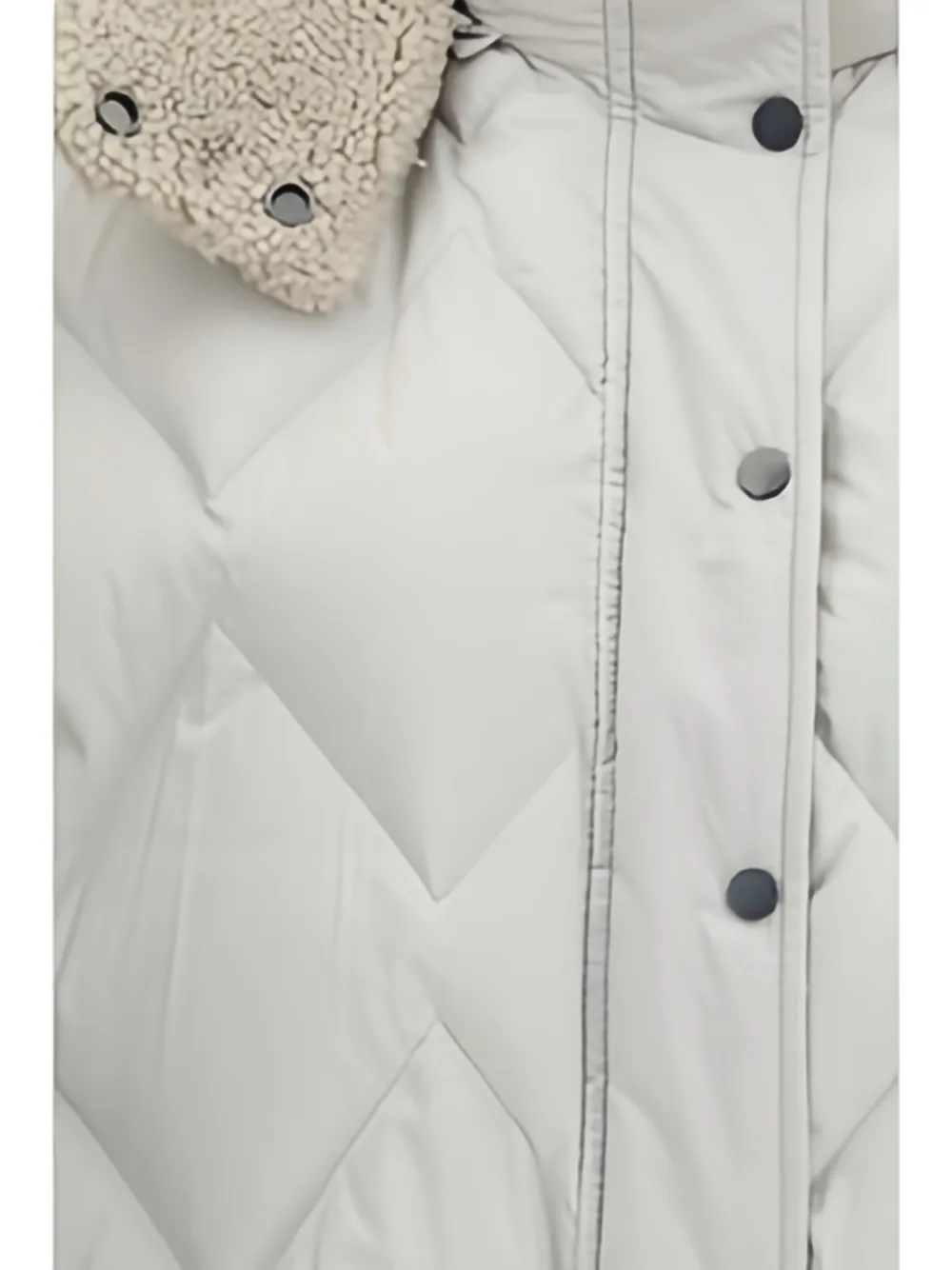 Brunello Cucinelli padded shearling-trim gilet Grijs