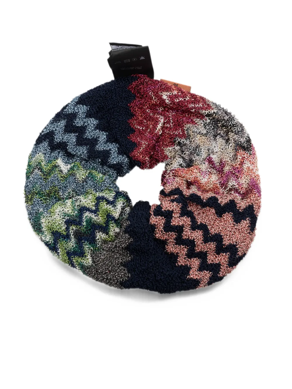 Missoni zigzag-knit scrunchie Blauw