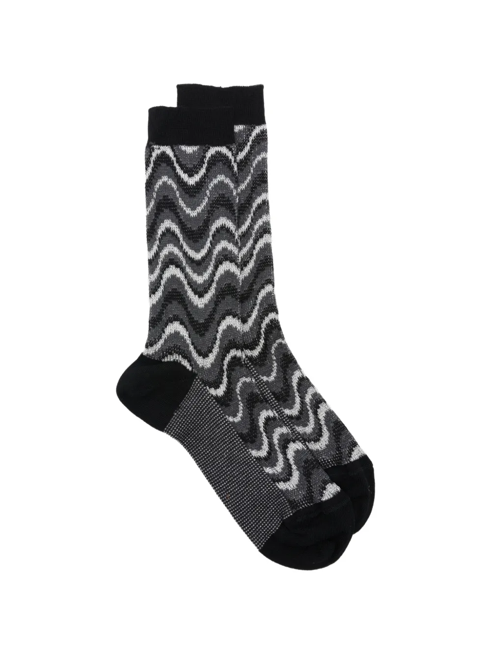 Missoni zigzag knit socks - Noir