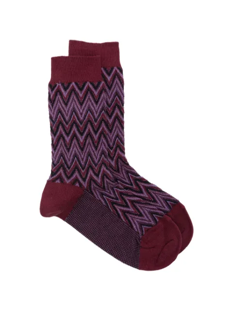 Missoni zigzag-knit socks