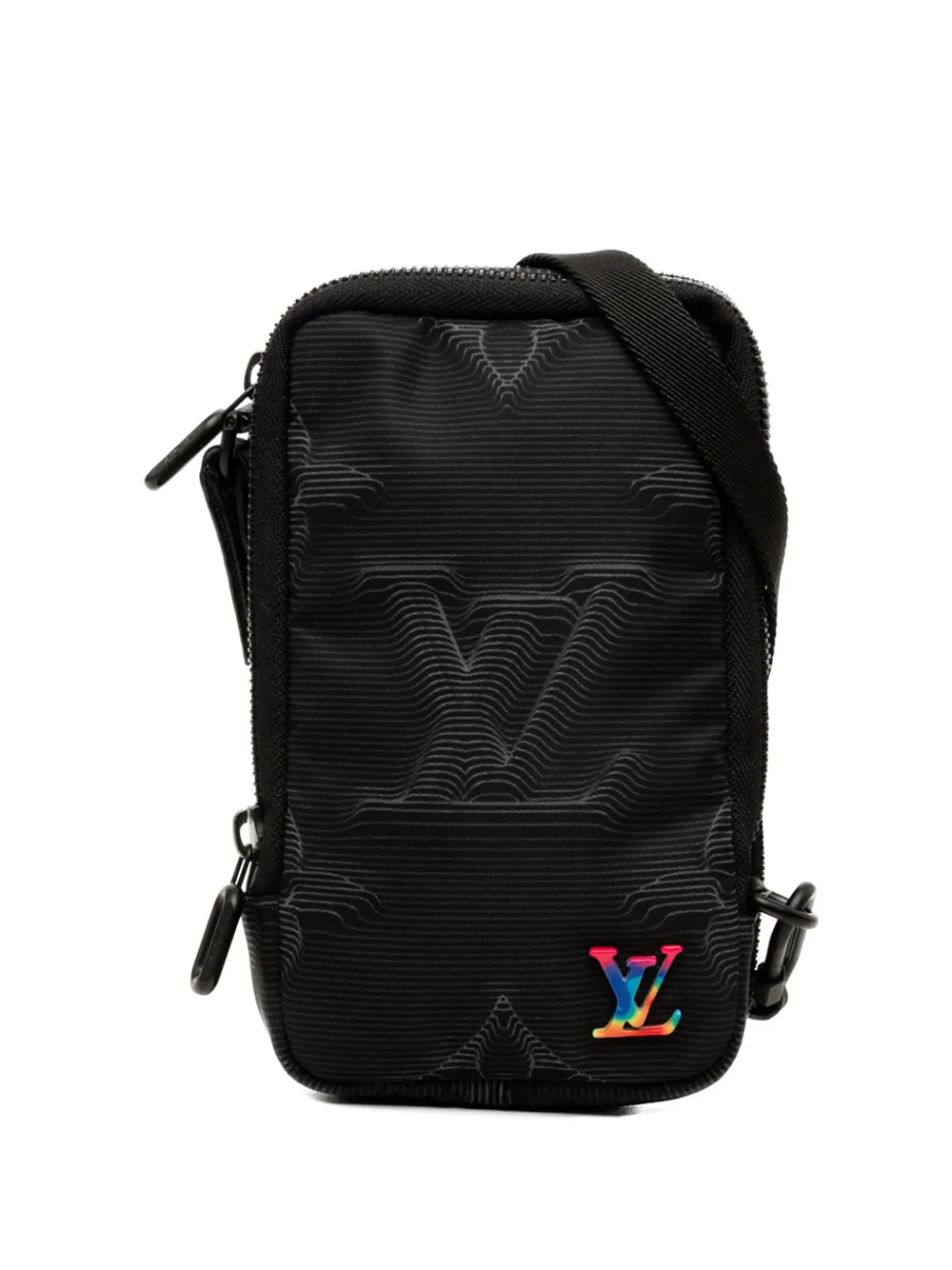 Louis Vuitton Pre-Owned 2021-2026 Monogram Nylon 2054 Double Phone Pouch crossbody bag - Nero