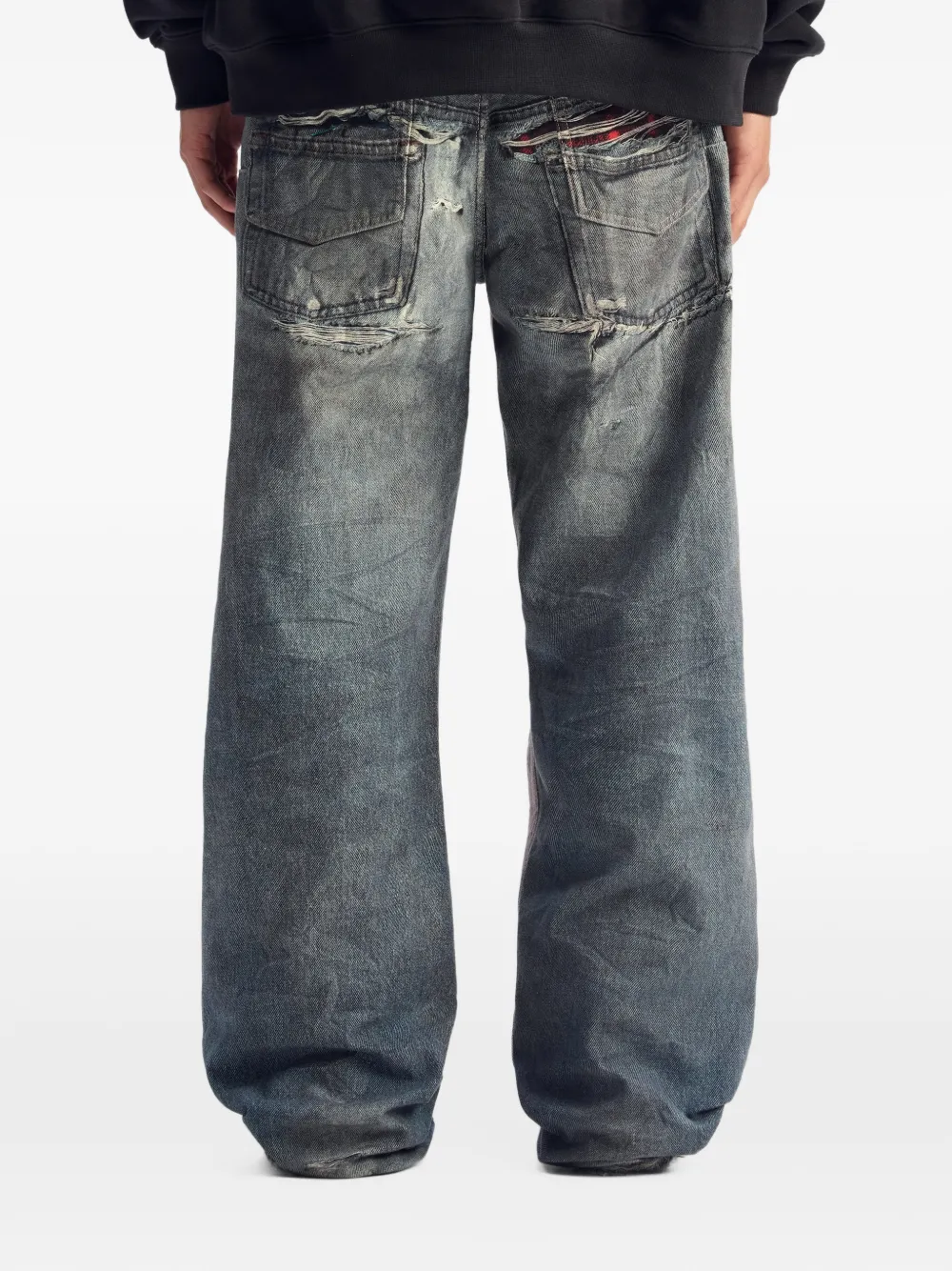 Purple Brand Trompe L'oeil Boxer distressed jeans Blauw