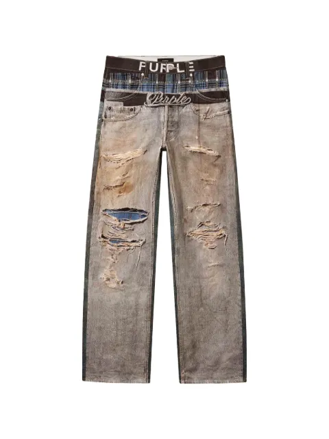 Purple Brand Trompe L'oeil Boxer distressed jeans