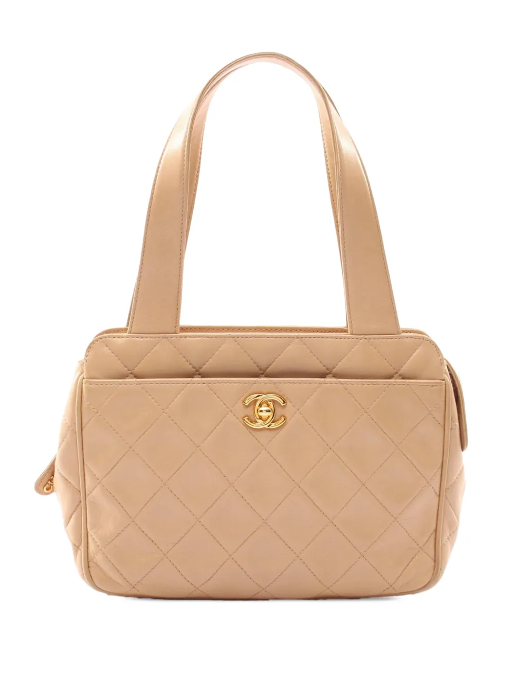 CHANEL Pre-Owned 1996-1997 CC Quilted Lambskin handbag - Toni neutri