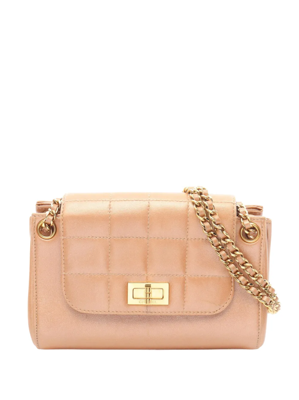 CHANEL Pre-Owned 2002-2003 Choco Bar Lambskin Reissue 2.55 Accordion Flap shoulder bag - Rosa