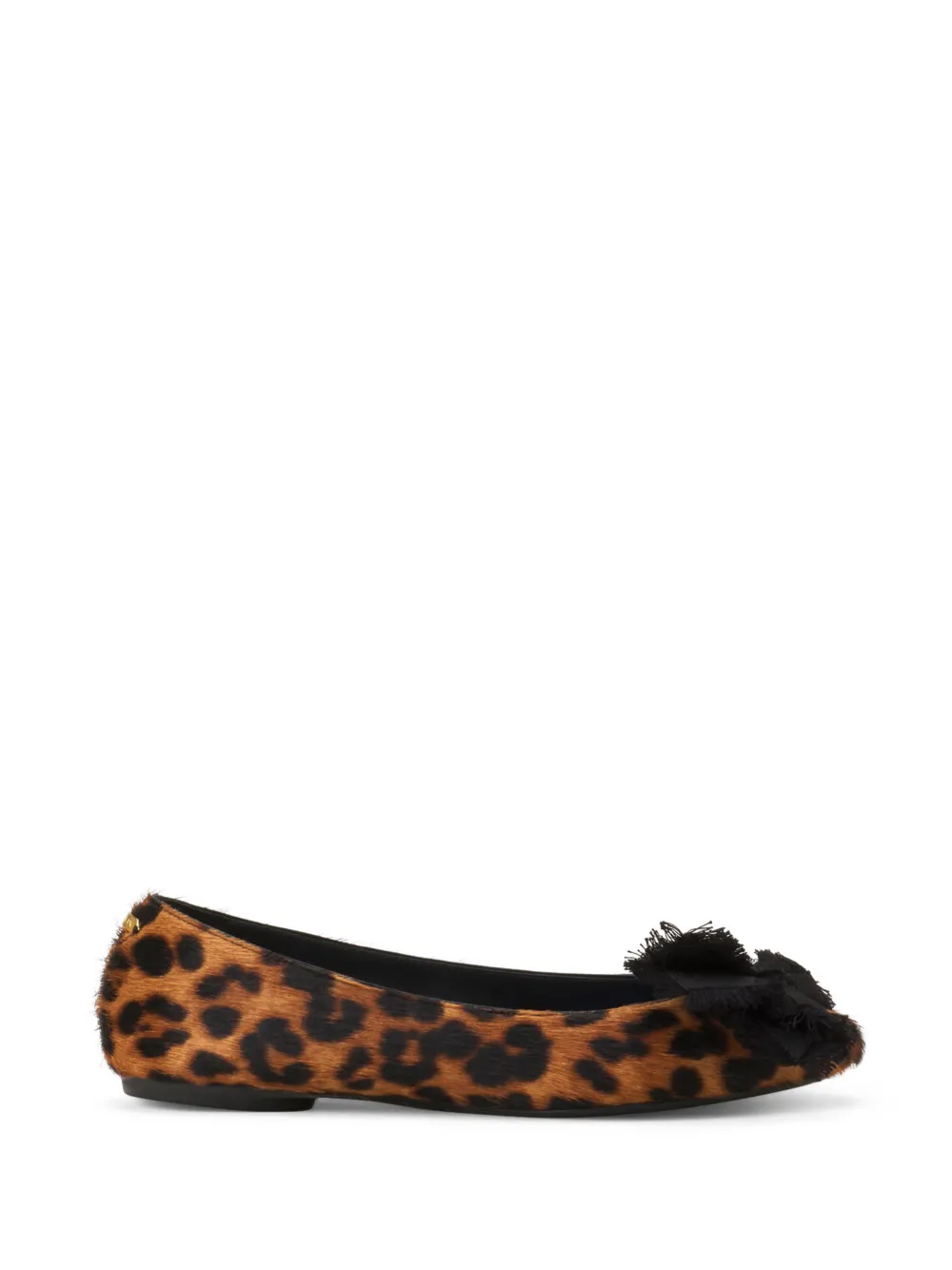 Lanvin Leopard-print Bow Ballet Flats In Multi