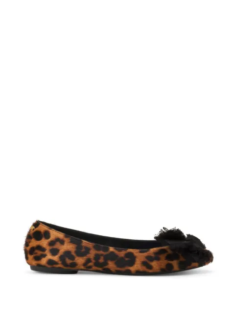 Lanvin leopard-print bow ballet flats