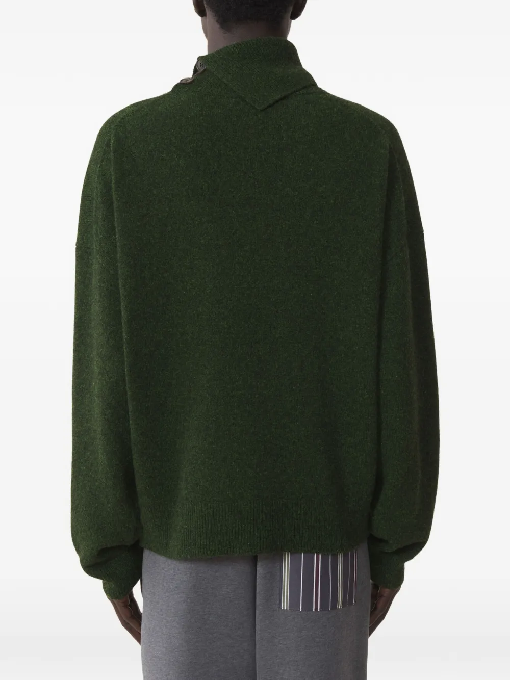 Lanvin Kasjmier trui met knopen Groen