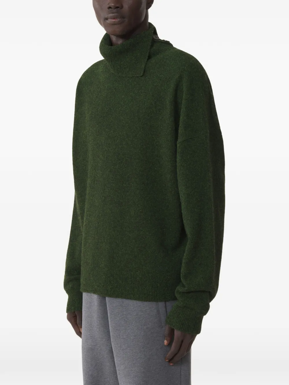 Lanvin Kasjmier trui met knopen Groen